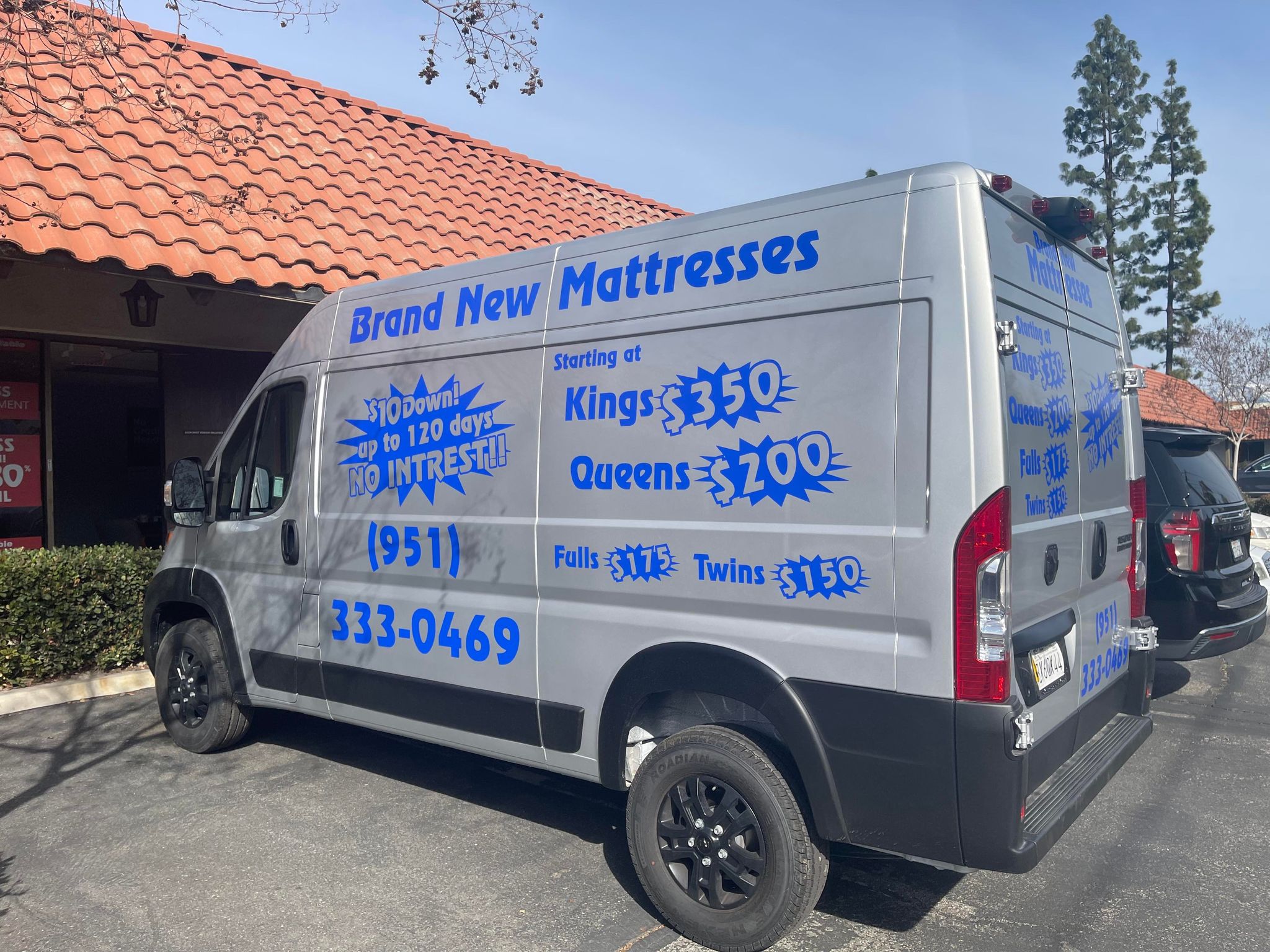California Dreamin Mattress store in Yucaipa CA Delivery Van